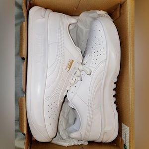 Kids White Carina Puma Sneakers